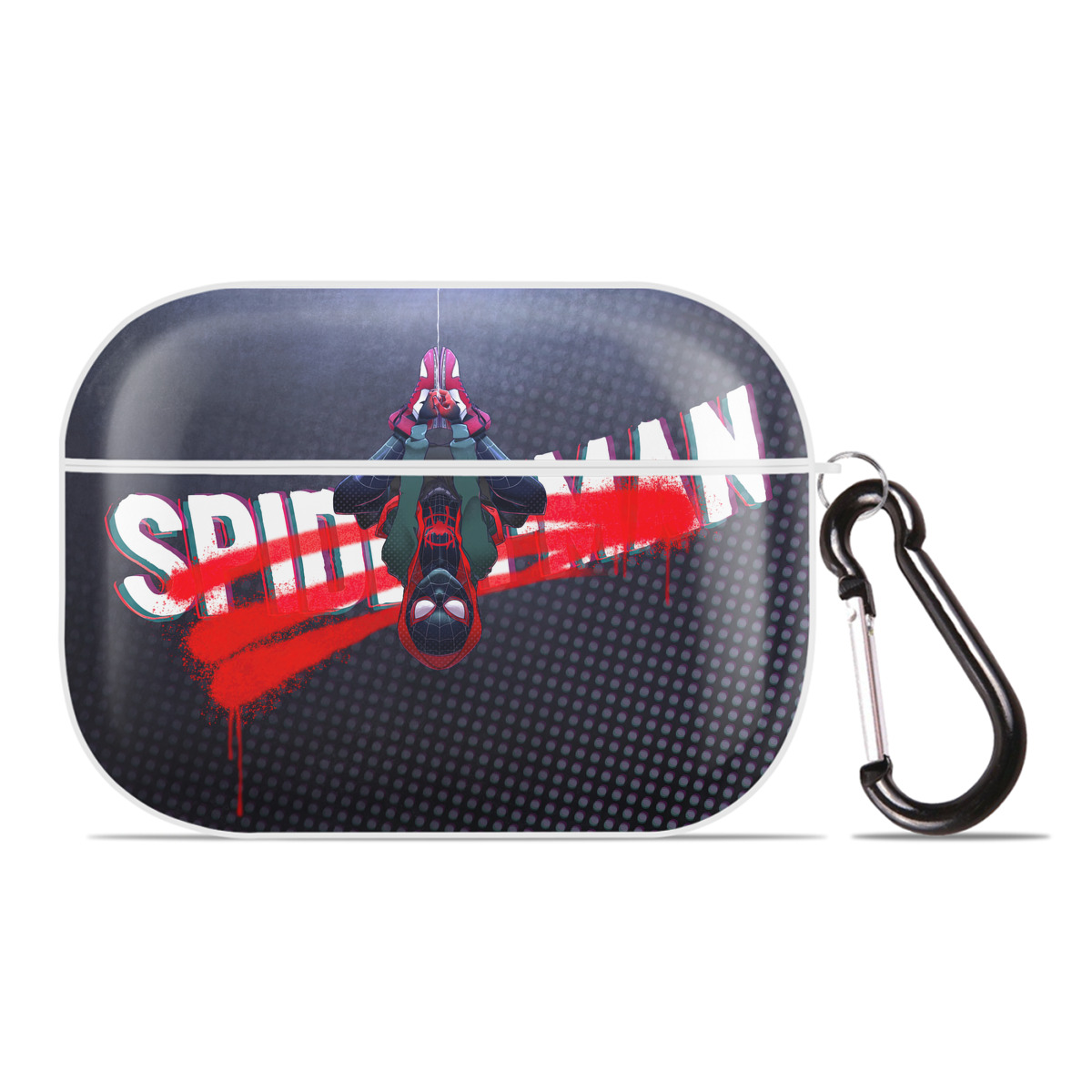 （画像用） Spider Man スパイダーマン 【AirPods Pro用】ハードシェル保護ケース 耐衝撃・防指紋・カラビナ付き商品仕様
