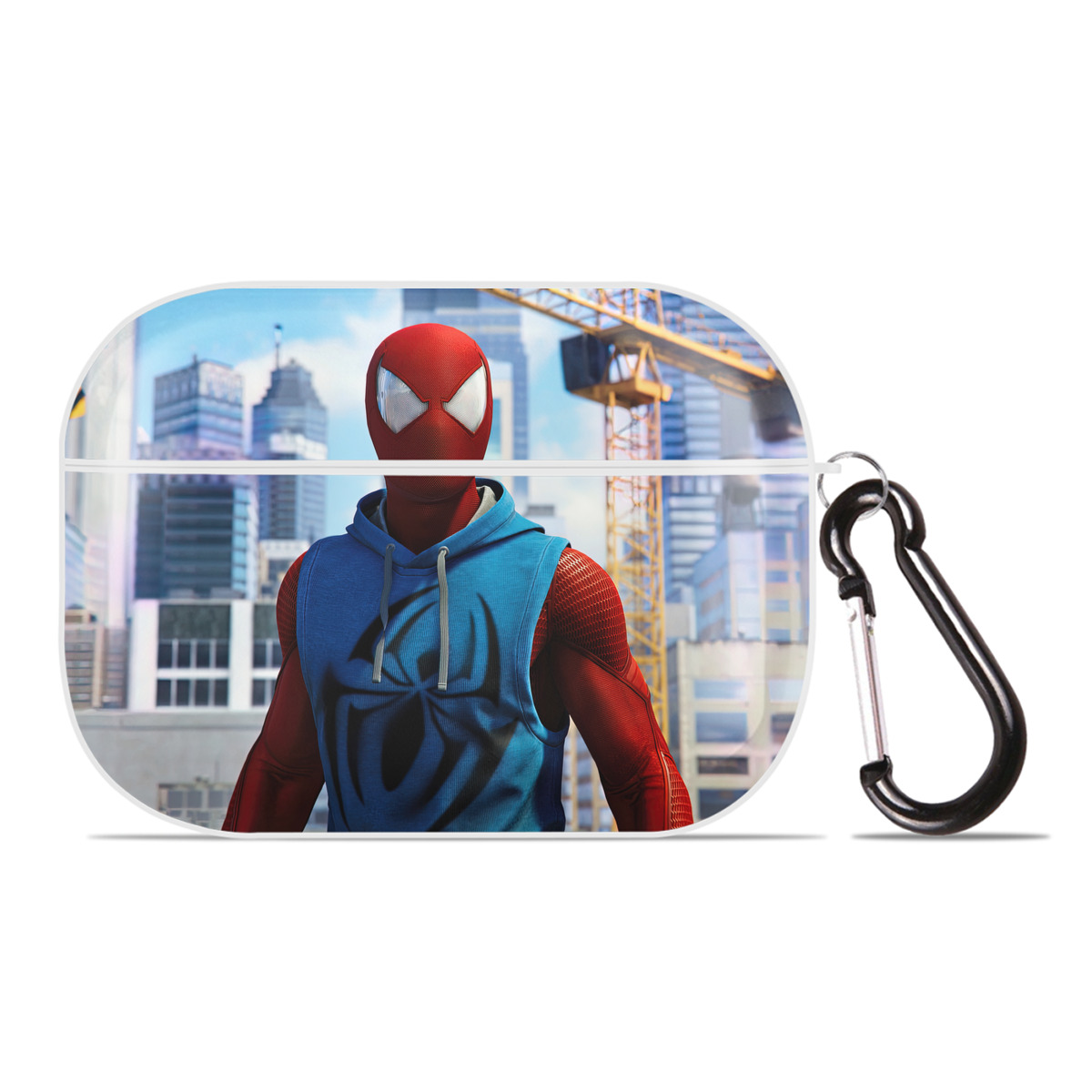 （画像用） Spider Man スパイダーマン 【AirPods Pro用】ハードシェル保護ケース 耐衝撃・防指紋・カラビナ付き商品仕様