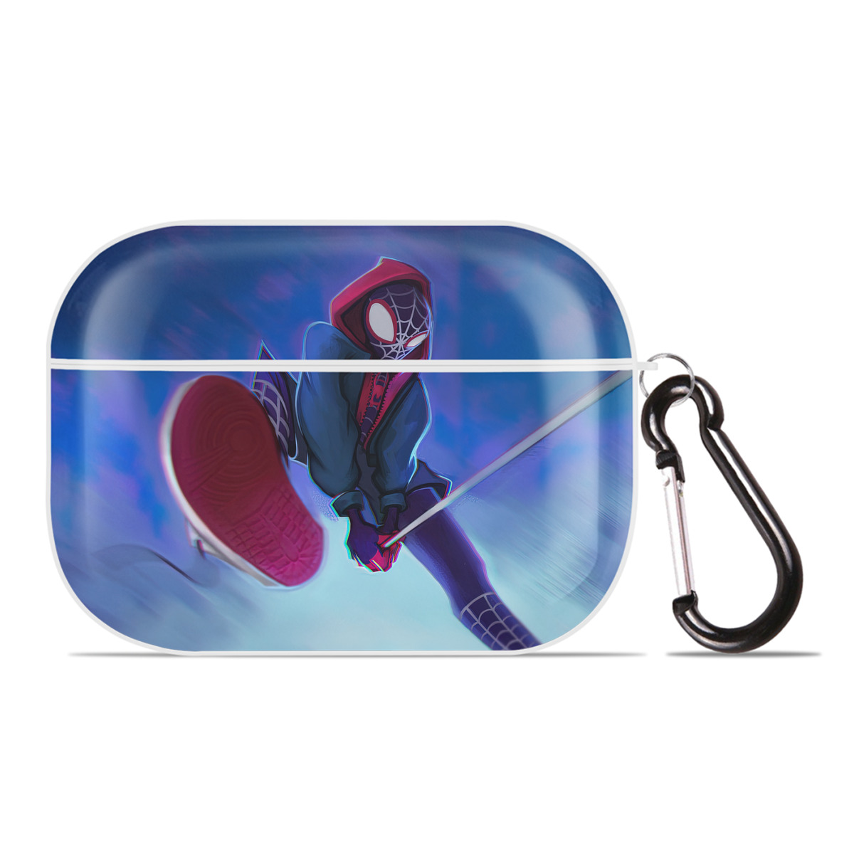 （画像用） Spider Man スパイダーマン 【AirPods Pro用】ハードシェル保護ケース 耐衝撃・防指紋・カラビナ付き商品仕様