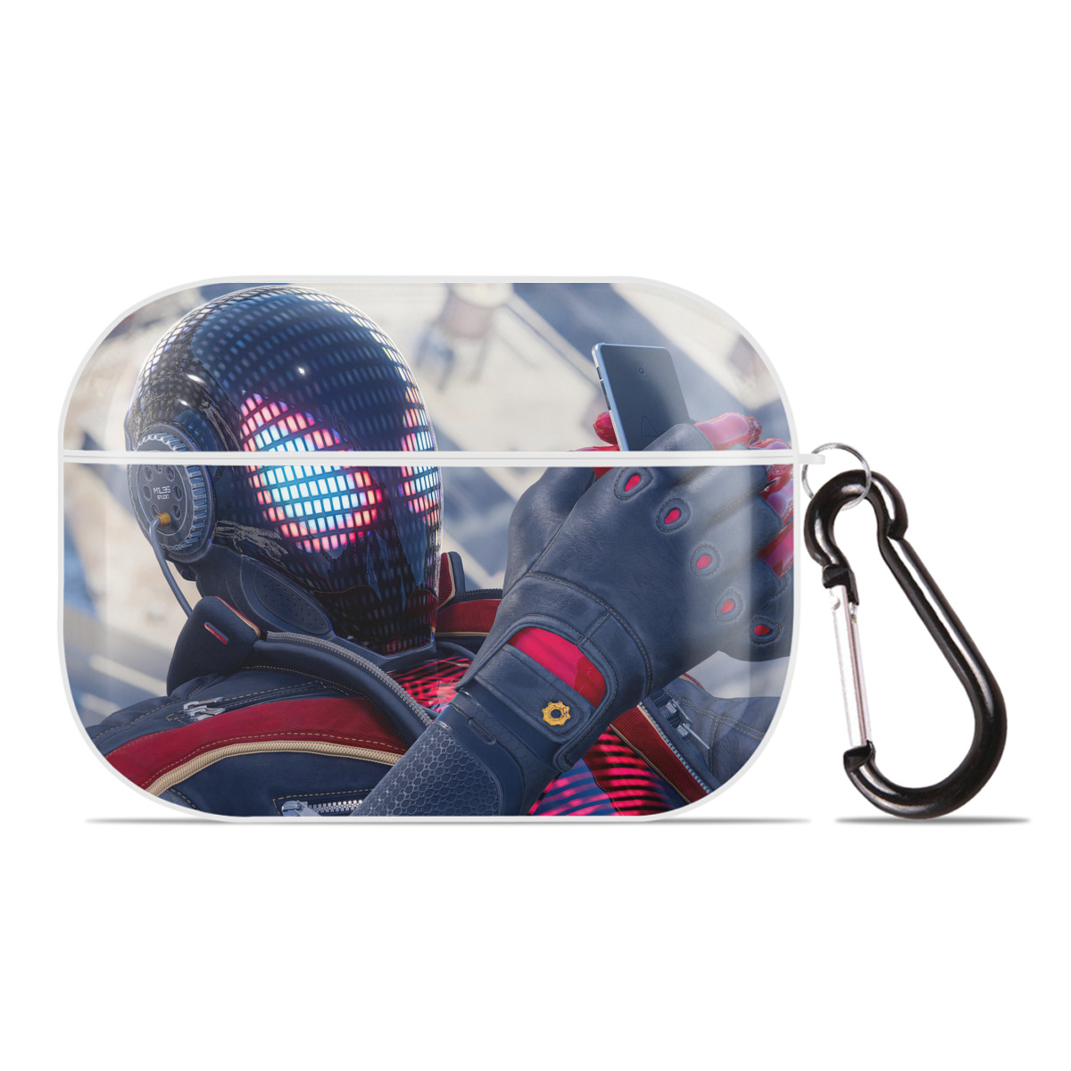 （画像用） Spider Man スパイダーマン 【AirPods Pro用】ハードシェル保護ケース 耐衝撃・防指紋・カラビナ付き商品仕様