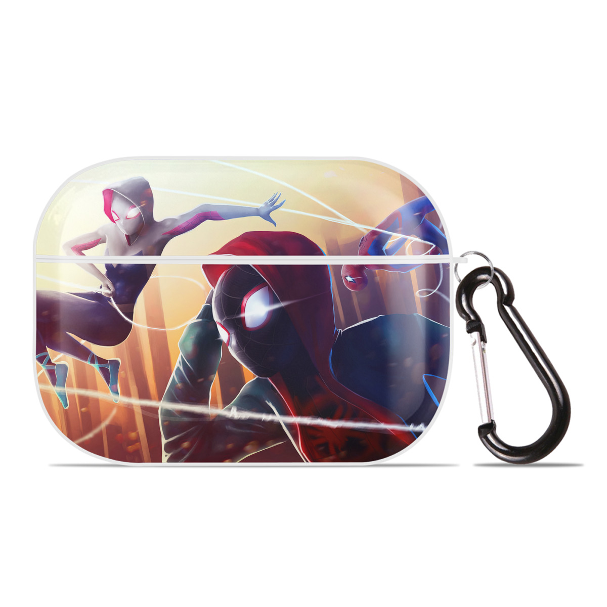 （画像用） Spider Man スパイダーマン 【AirPods Pro用】ハードシェル保護ケース 耐衝撃・防指紋・カラビナ付き商品仕様