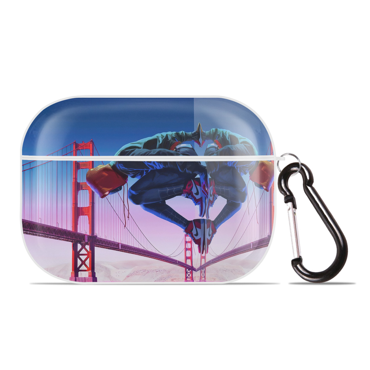 （画像用） Spider Man スパイダーマン 【AirPods Pro用】ハードシェル保護ケース 耐衝撃・防指紋・カラビナ付き商品仕様