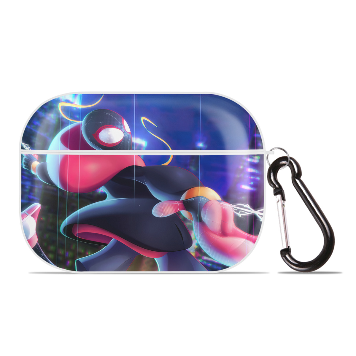 （画像用） Spider Man スパイダーマン 【AirPods Pro用】ハードシェル保護ケース 耐衝撃・防指紋・カラビナ付き商品仕様