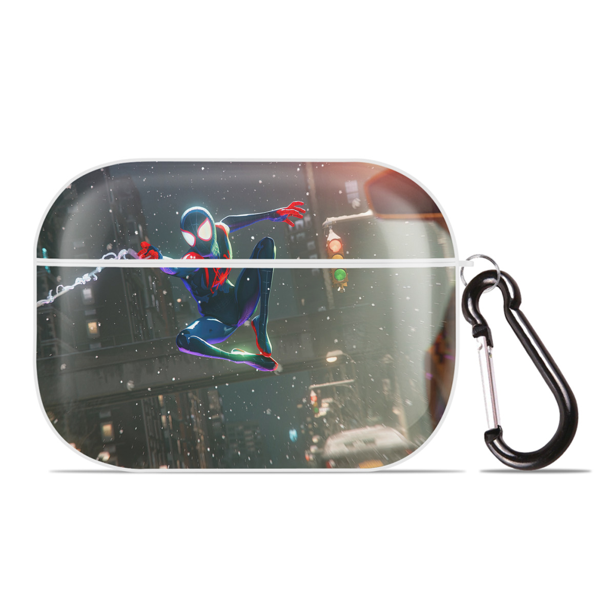 （画像用） Spider Man スパイダーマン 【AirPods Pro用】ハードシェル保護ケース 耐衝撃・防指紋・カラビナ付き商品仕様