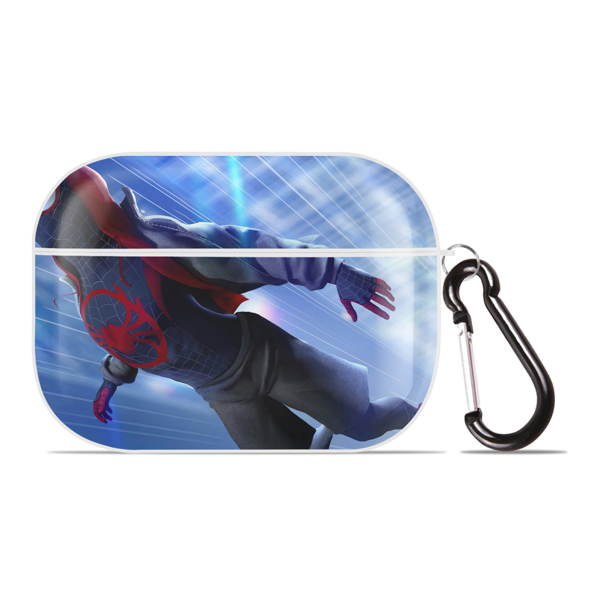 （画像用） Spider Man スパイダーマン 【AirPods Pro用】ハードシェル保護ケース 耐衝撃・防指紋・カラビナ付き商品仕様