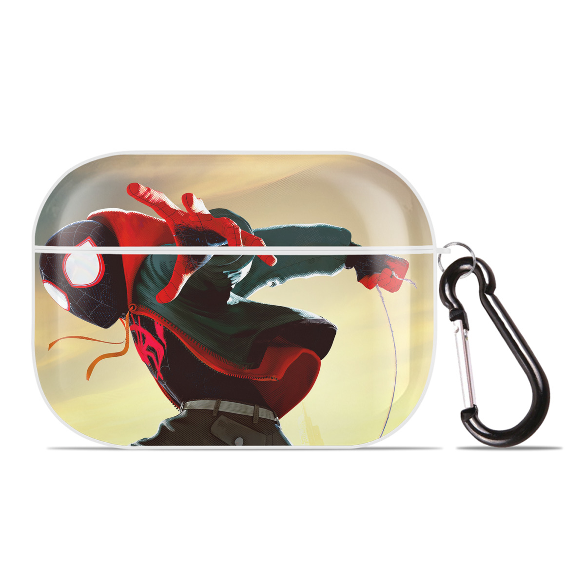 （画像用） Spider Man スパイダーマン 【AirPods Pro用】ハードシェル保護ケース 耐衝撃・防指紋・カラビナ付き商品仕様