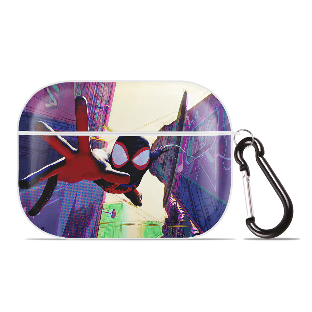 （画像用） Spider Man スパイダーマン 【AirPods Pro用】ハードシェル保護ケース 耐衝撃・防指紋・カラビナ付き商品仕様