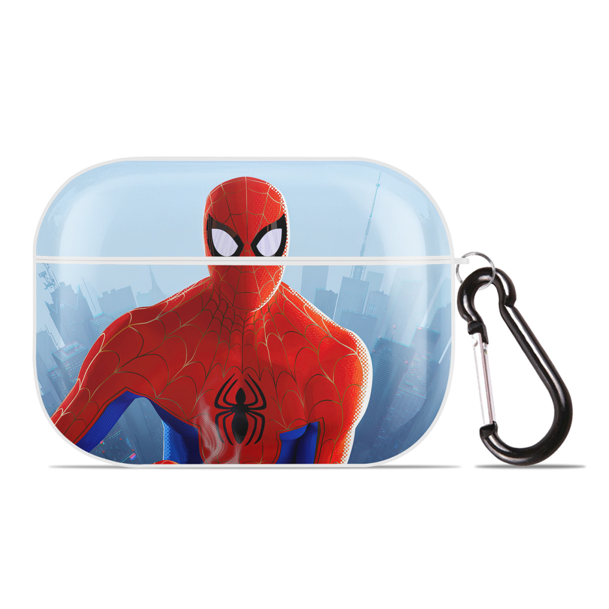 （画像用） Spider Man スパイダーマン 【AirPods Pro用】ハードシェル保護ケース 耐衝撃・防指紋・カラビナ付き商品仕様