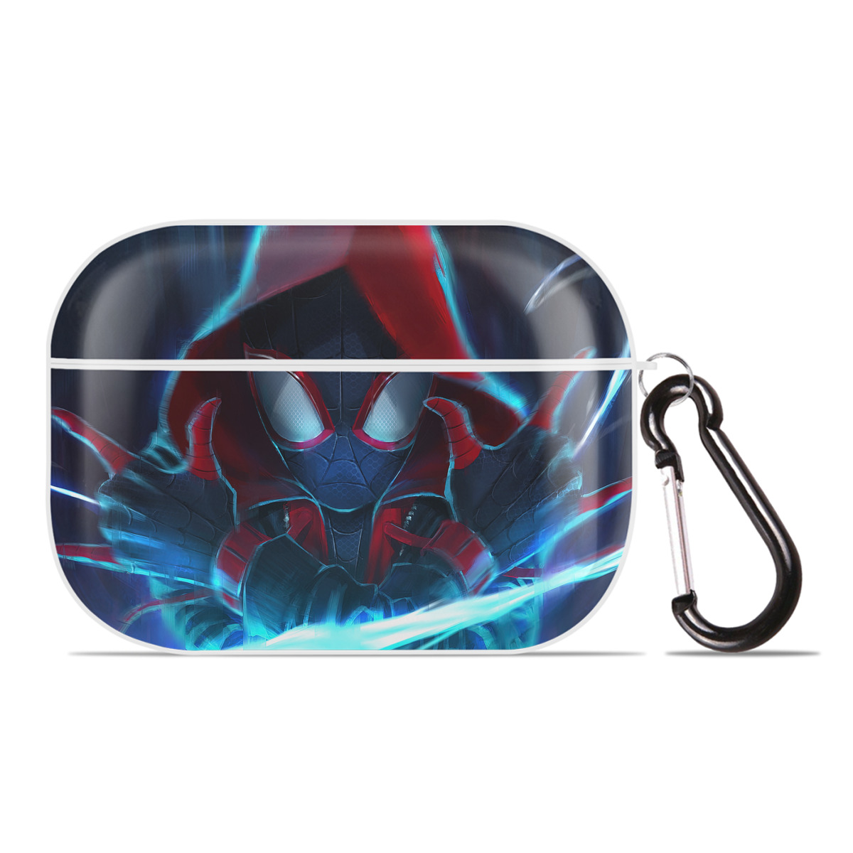 （画像用） Spider Man スパイダーマン 【AirPods Pro用】ハードシェル保護ケース 耐衝撃・防指紋・カラビナ付き商品仕様