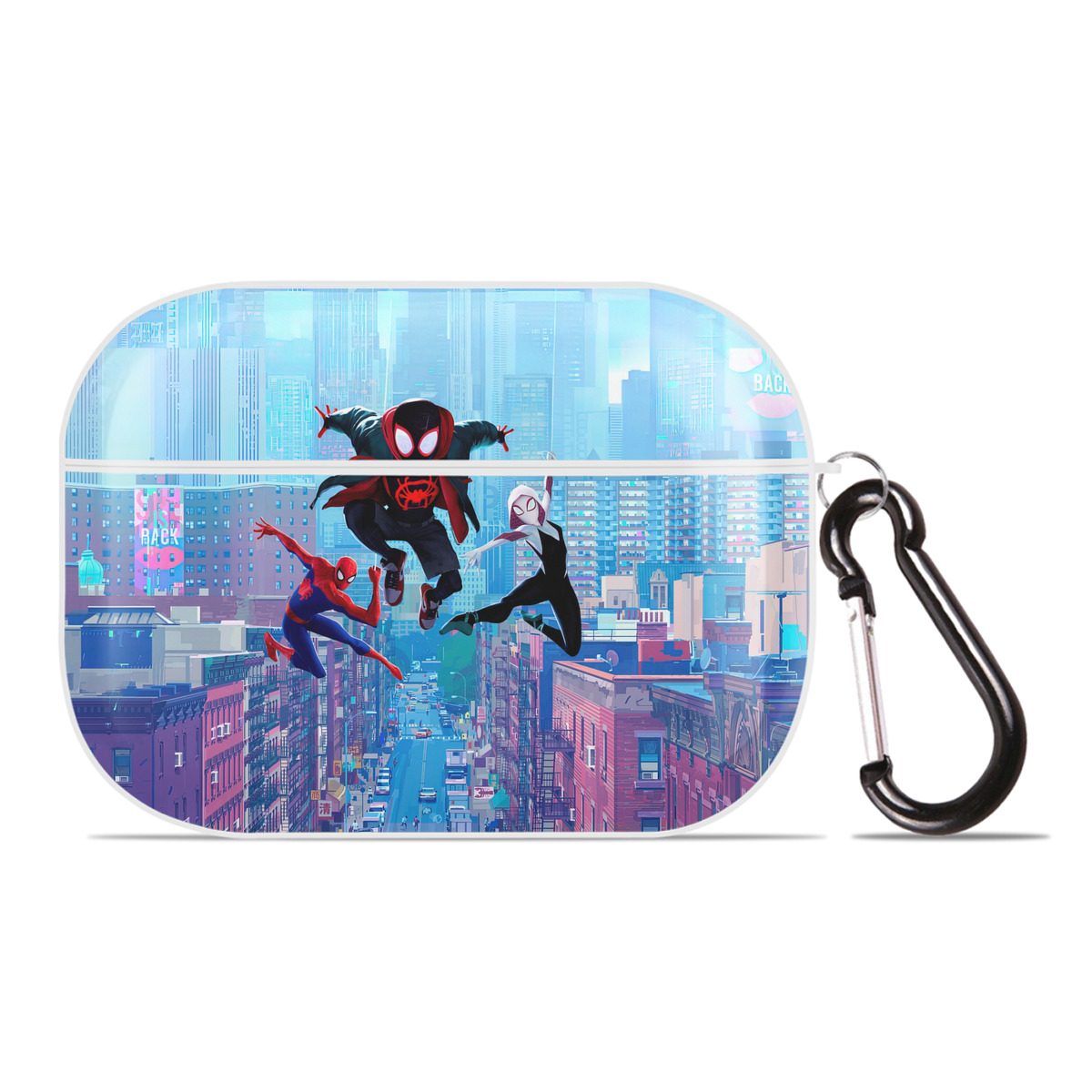 （画像用） Spider Man スパイダーマン 【AirPods Pro用】ハードシェル保護ケース 耐衝撃・防指紋・カラビナ付き商品仕様