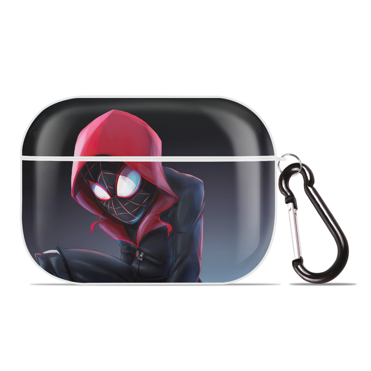 （画像用） Spider Man スパイダーマン 【AirPods Pro用】ハードシェル保護ケース 耐衝撃・防指紋・カラビナ付き商品仕様
