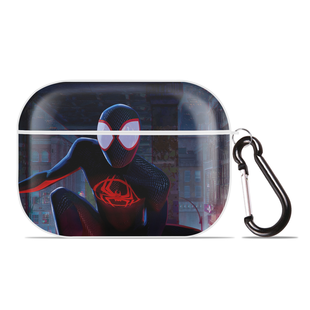 （画像用） Spider Man スパイダーマン 【AirPods Pro用】ハードシェル保護ケース 耐衝撃・防指紋・カラビナ付き商品仕様