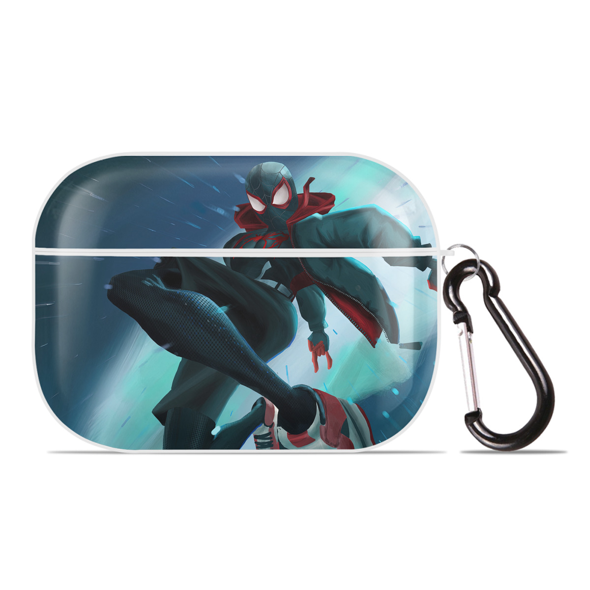 （画像用） Spider Man スパイダーマン 【AirPods Pro用】ハードシェル保護ケース 耐衝撃・防指紋・カラビナ付き商品仕様