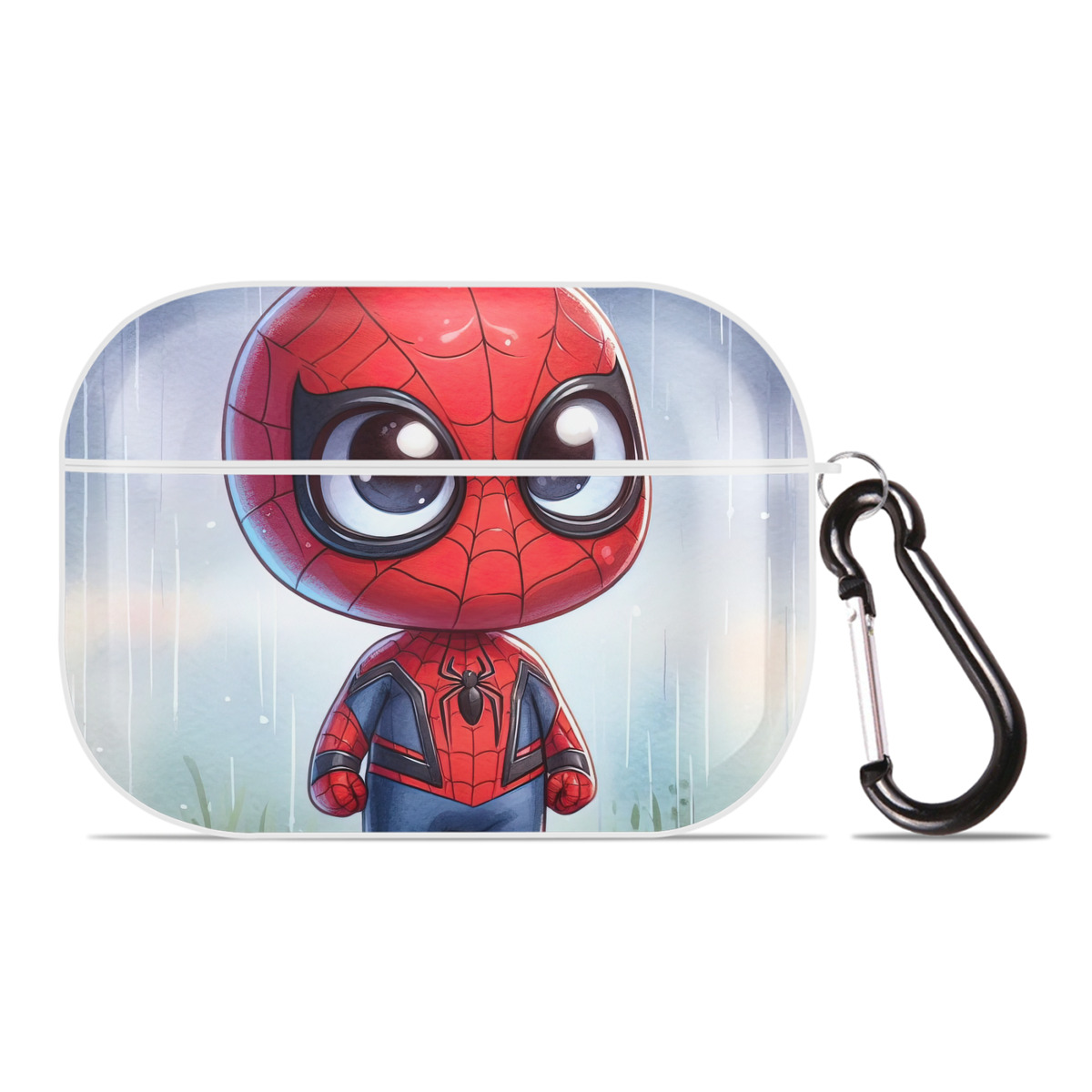 （画像用） Spider Man スパイダーマン 【AirPods Pro用】ハードシェル保護ケース 耐衝撃・防指紋・カラビナ付き商品仕様