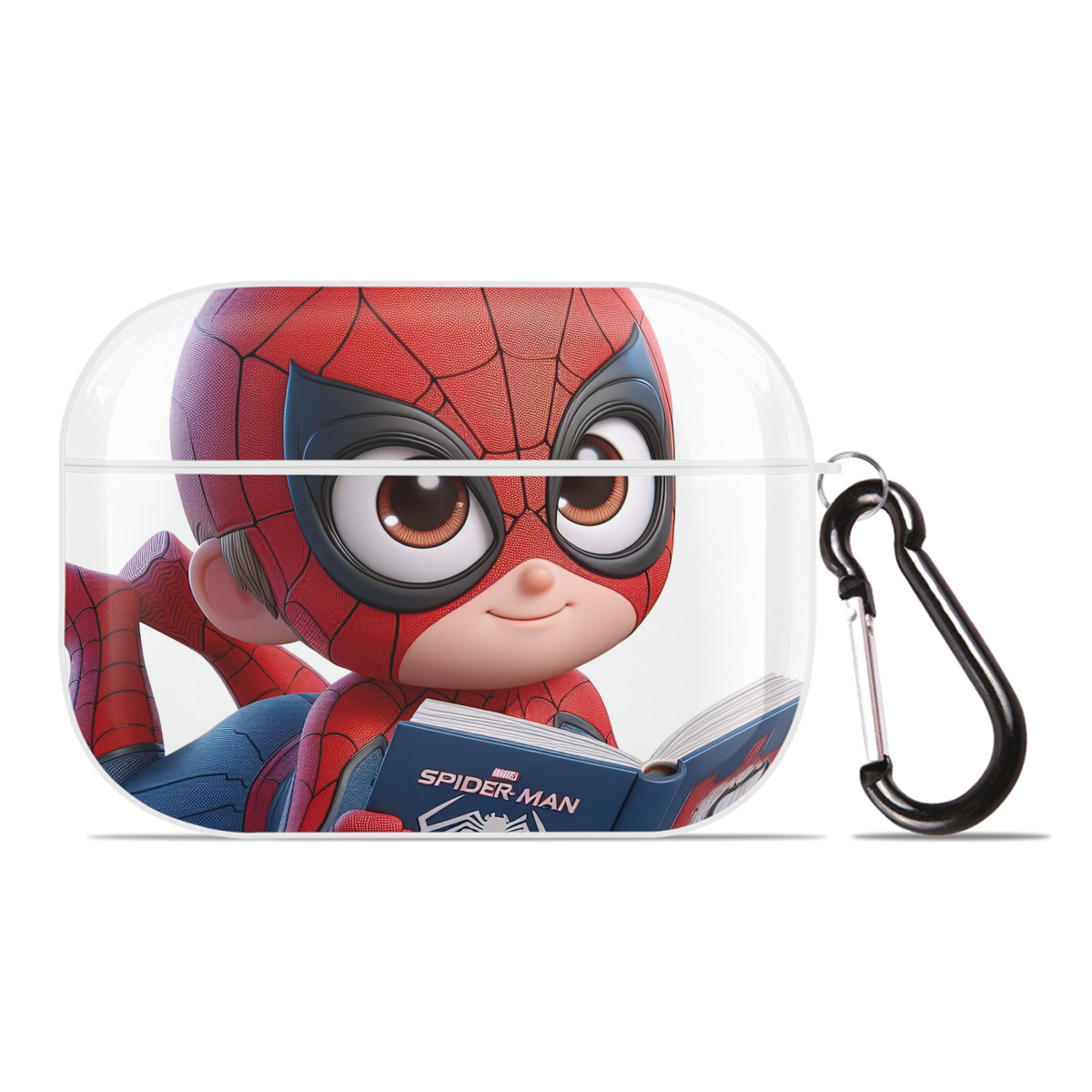 （画像用） Spider Man スパイダーマン 【AirPods Pro用】ハードシェル保護ケース 耐衝撃・防指紋・カラビナ付き商品仕様