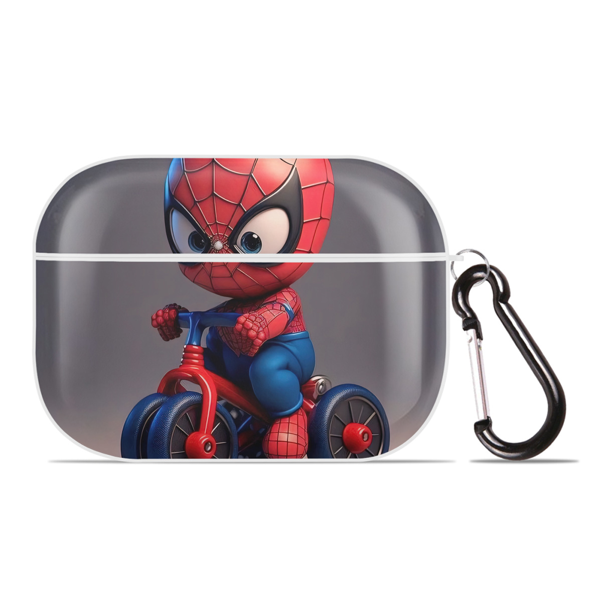 （画像用） Spider Man スパイダーマン 【AirPods Pro用】ハードシェル保護ケース 耐衝撃・防指紋・カラビナ付き商品仕様