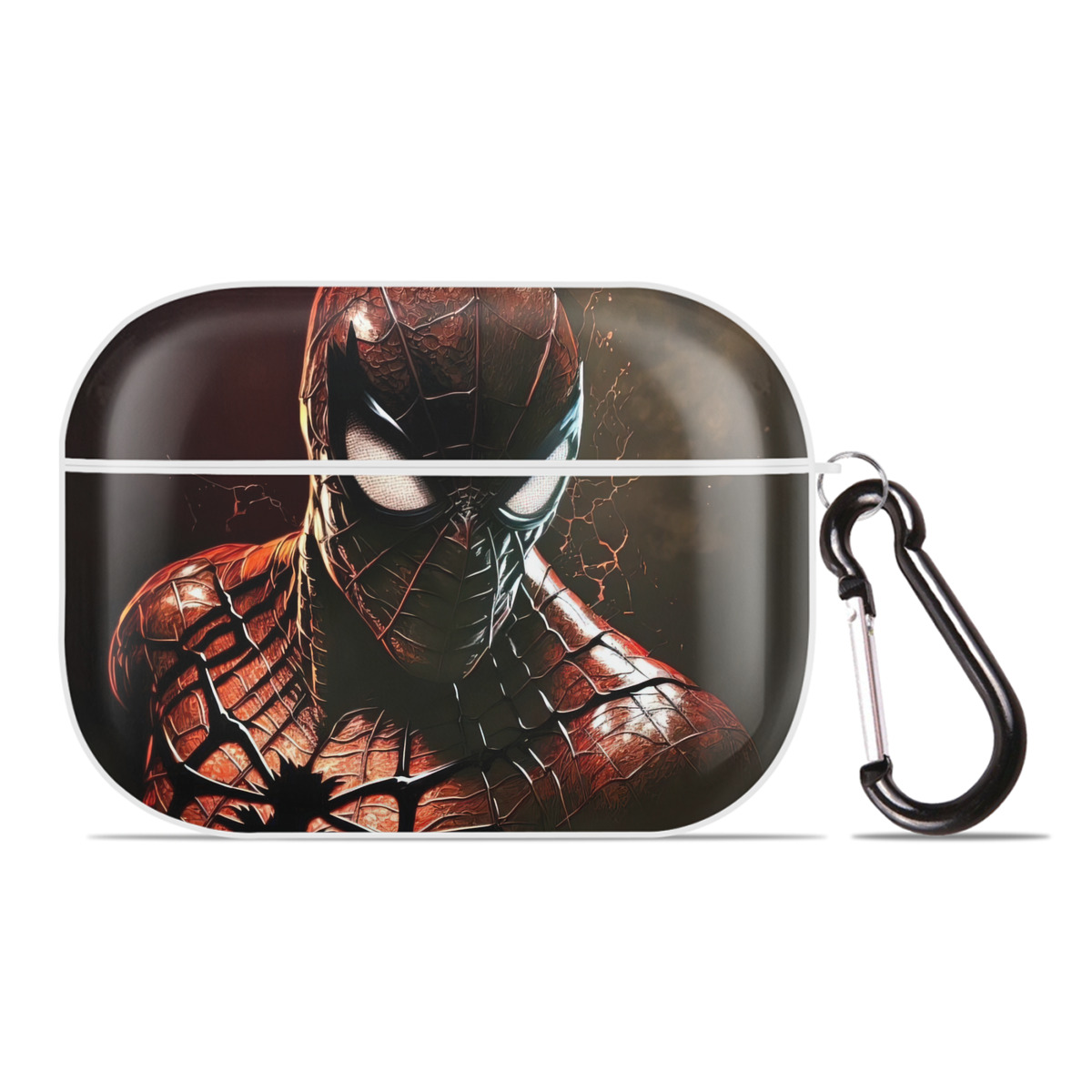 （画像用） Spider Man スパイダーマン 【AirPods Pro用】ハードシェル保護ケース 耐衝撃・防指紋・カラビナ付き商品仕様