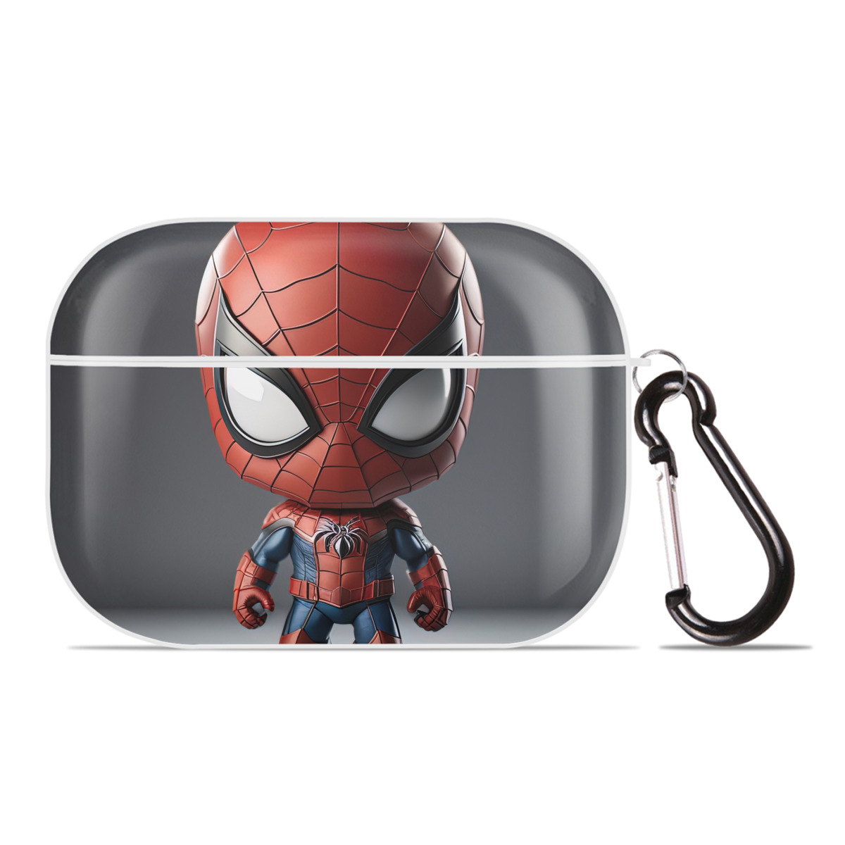 （画像用） Spider Man スパイダーマン 【AirPods Pro用】ハードシェル保護ケース 耐衝撃・防指紋・カラビナ付き商品仕様