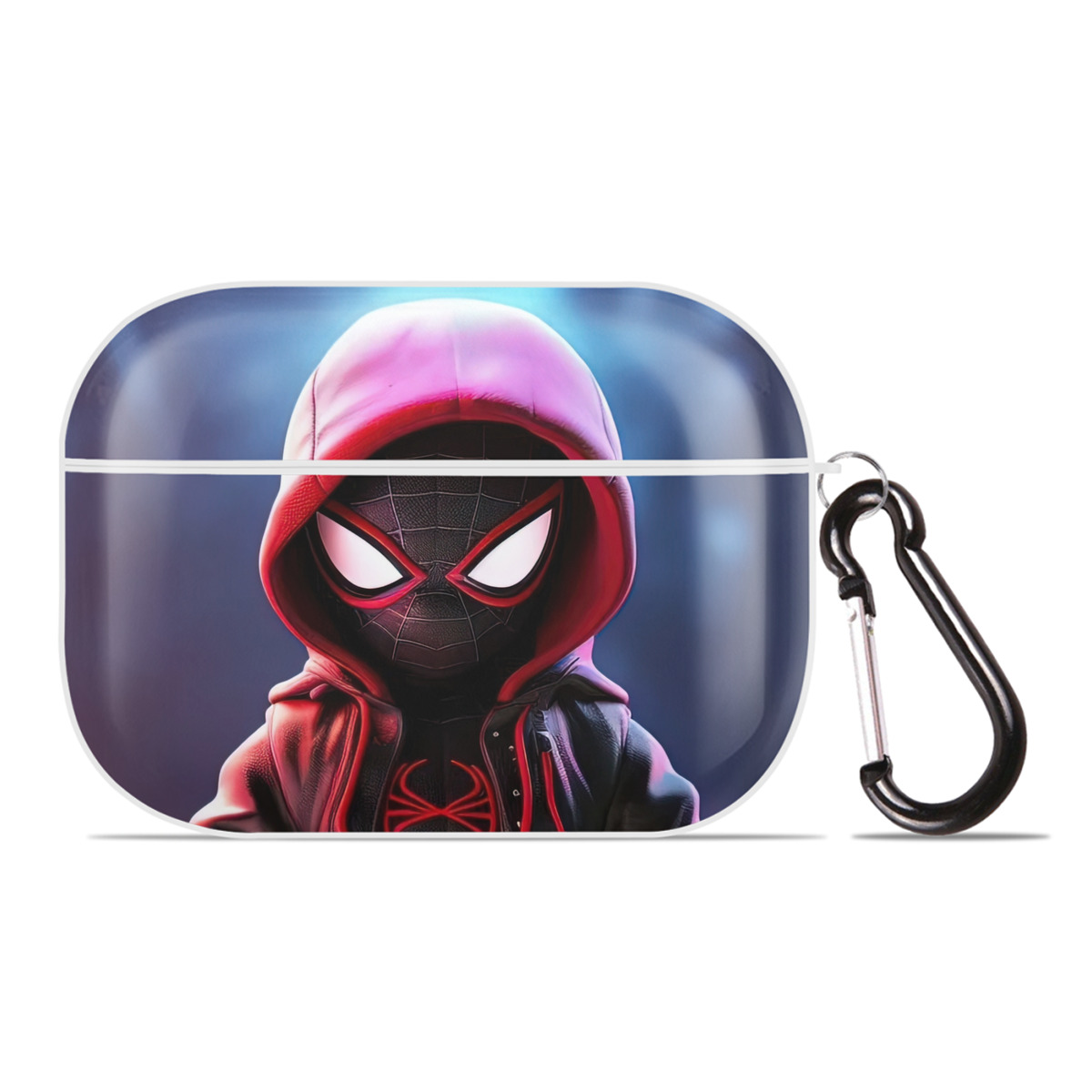 （画像用） Spider Man スパイダーマン 【AirPods Pro用】ハードシェル保護ケース 耐衝撃・防指紋・カラビナ付き商品仕様