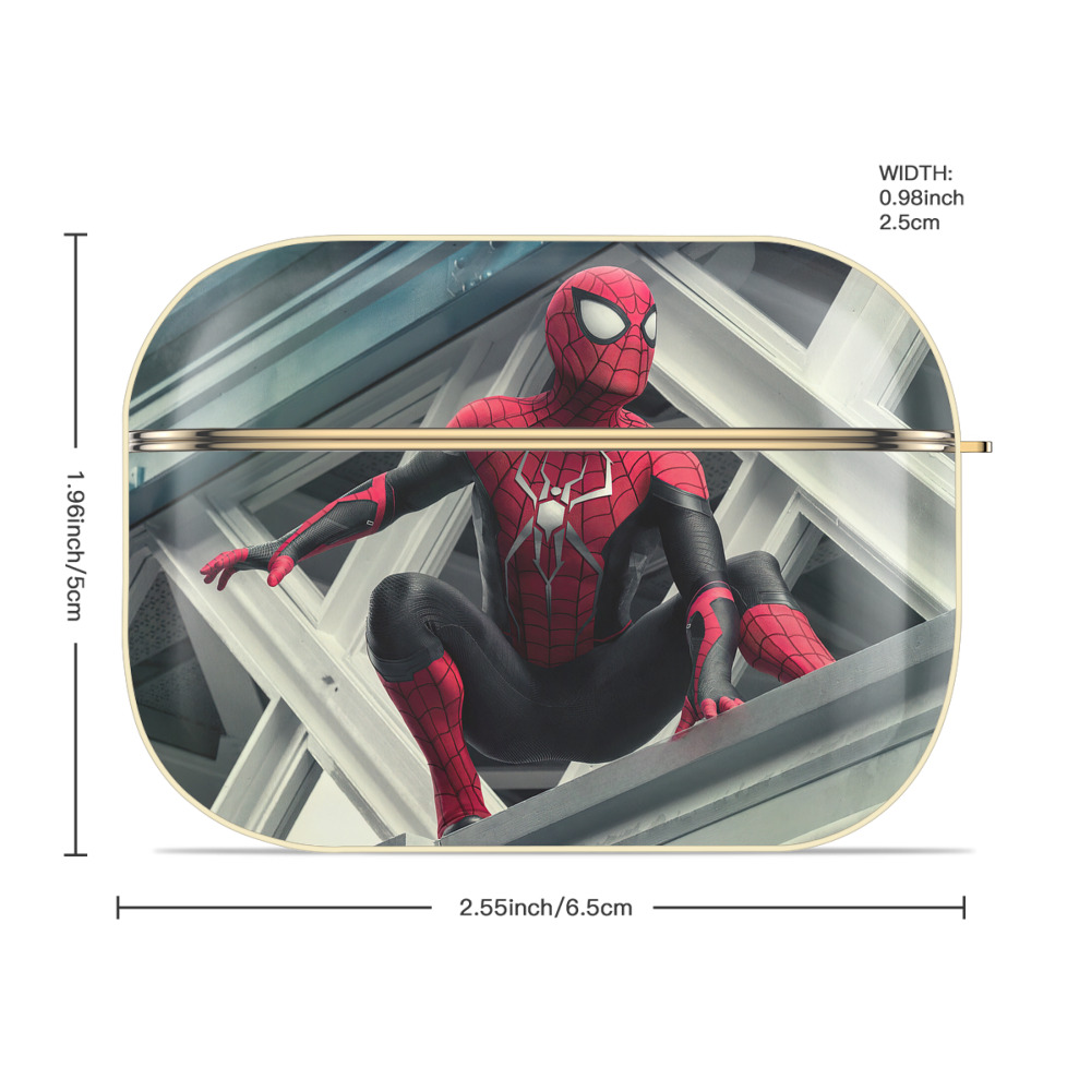 Spider Man スパイダーマン 【AirPods Pro用】ハードシェル保護ケース｜耐衝撃・防指紋・カラビナ付き商品仕様