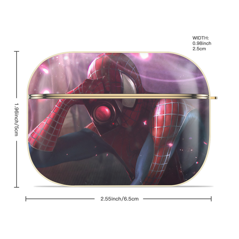Spider Man スパイダーマン 【AirPods Pro用】ハードシェル保護ケース｜耐衝撃・防指紋・カラビナ付き商品仕様