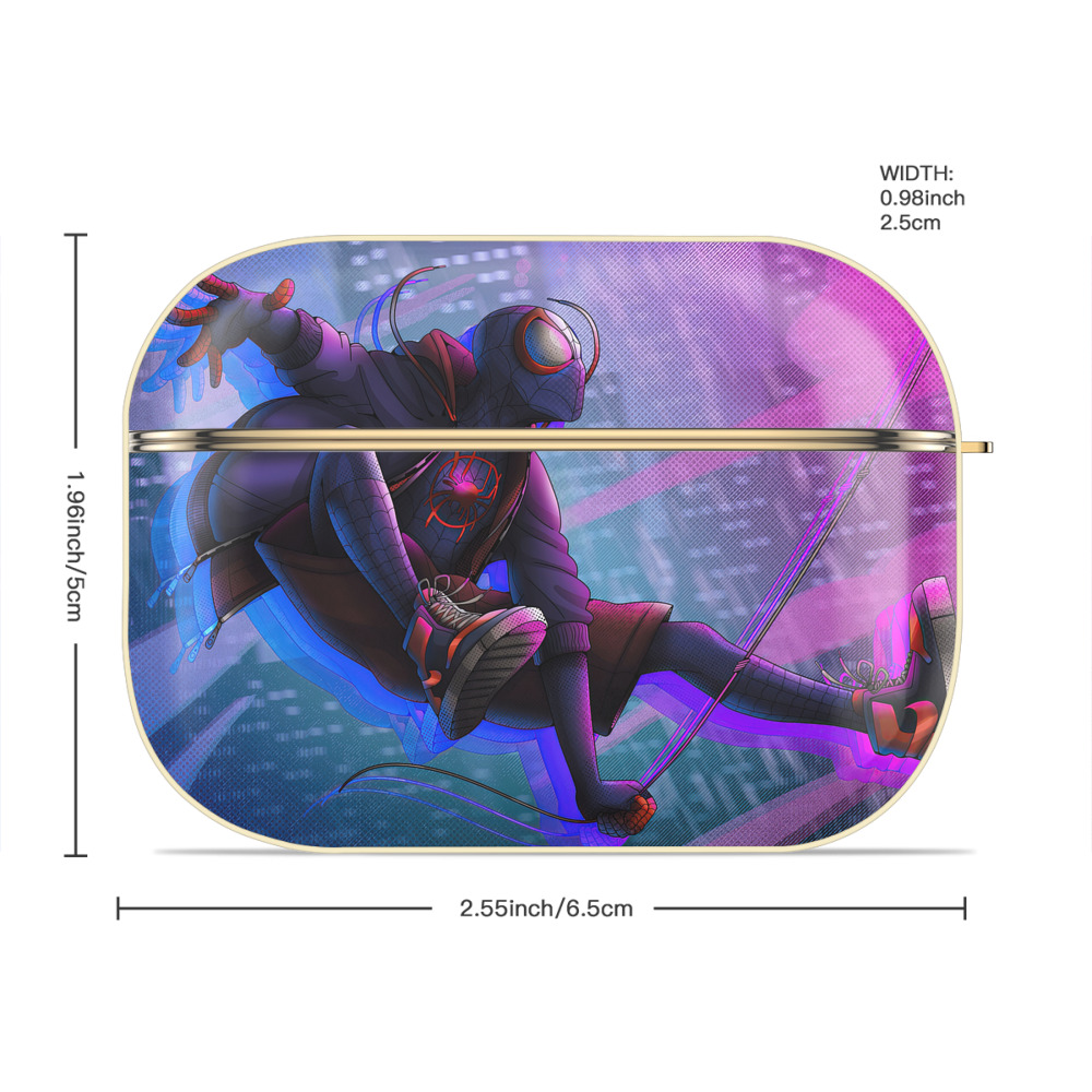 Spider Man スパイダーマン 【AirPods Pro用】ハードシェル保護ケース｜耐衝撃・防指紋・カラビナ付き商品仕様