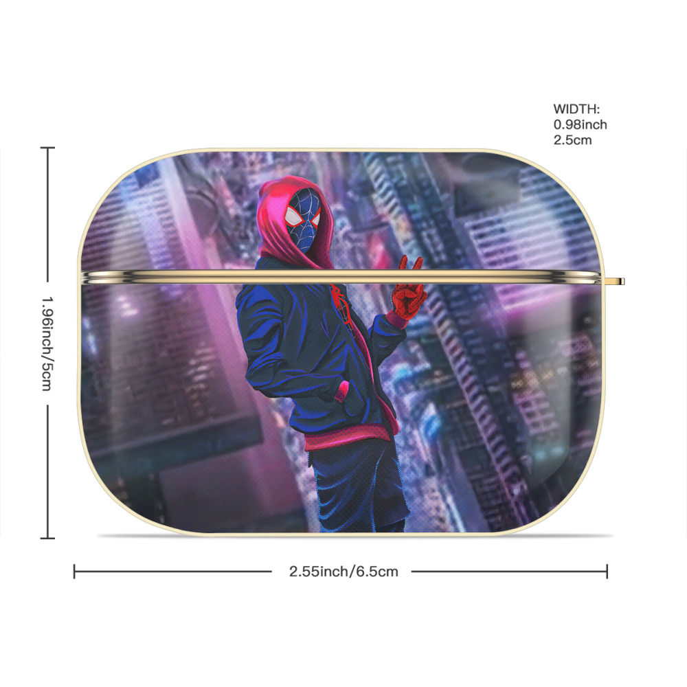 Spider Man スパイダーマン 【AirPods Pro用】ハードシェル保護ケース｜耐衝撃・防指紋・カラビナ付き商品仕様