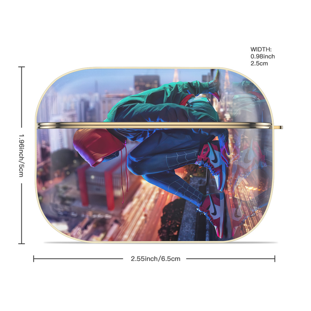 Spider Man スパイダーマン 【AirPods Pro用】ハードシェル保護ケース｜耐衝撃・防指紋・カラビナ付き商品仕様