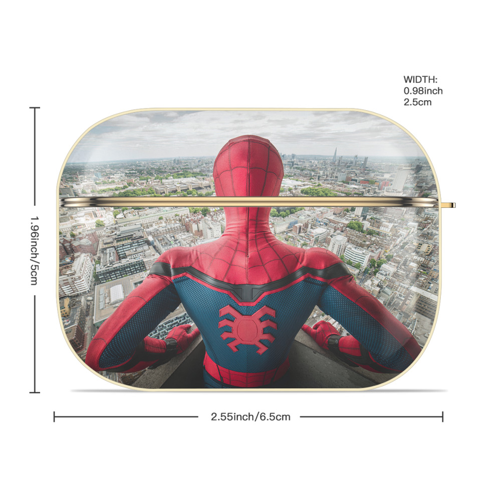 Spider Man スパイダーマン 【AirPods Pro用】ハードシェル保護ケース｜耐衝撃・防指紋・カラビナ付き商品仕様