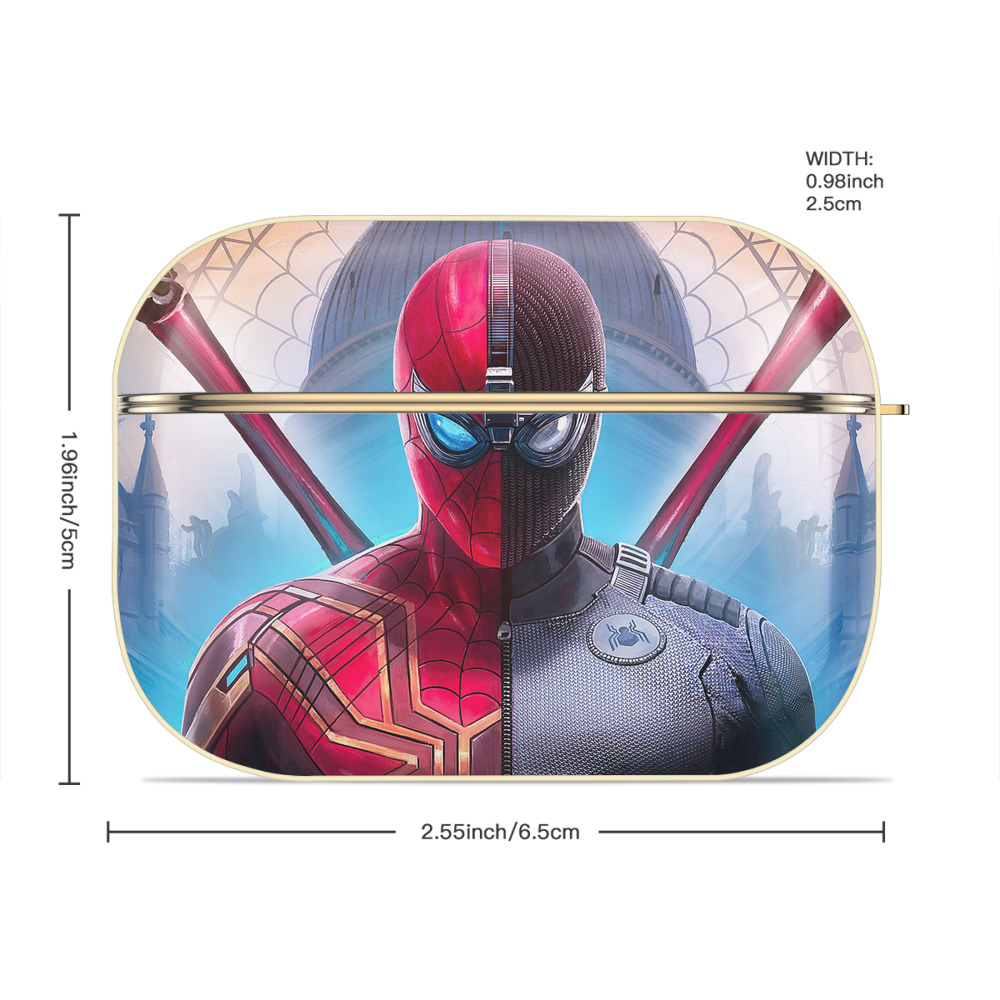 Spider Man スパイダーマン 【AirPods Pro用】ハードシェル保護ケース｜耐衝撃・防指紋・カラビナ付き商品仕様