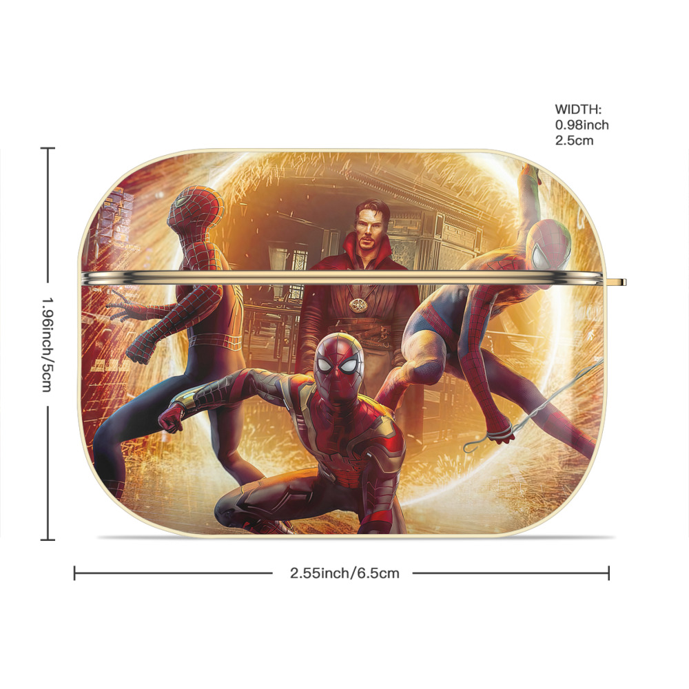 Spider Man スパイダーマン 【AirPods Pro用】ハードシェル保護ケース｜耐衝撃・防指紋・カラビナ付き商品仕様