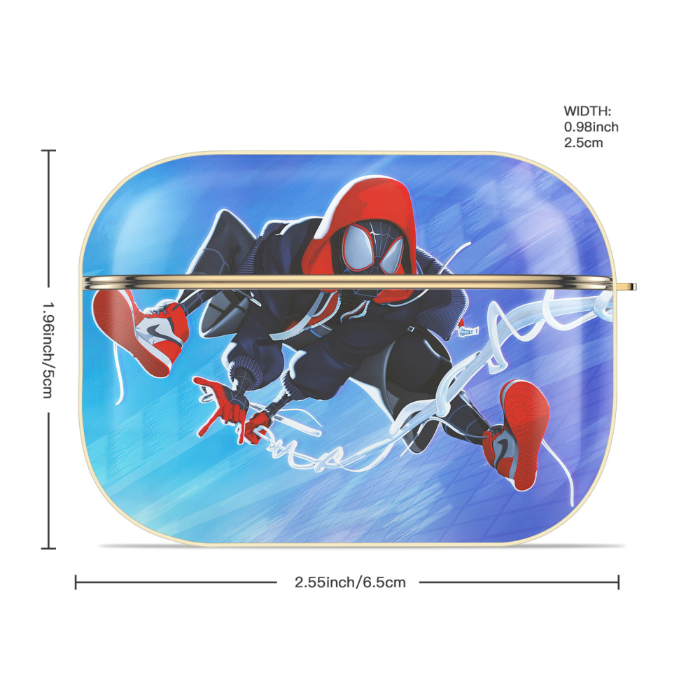 Spider Man スパイダーマン 【AirPods Pro用】ハードシェル保護ケース｜耐衝撃・防指紋・カラビナ付き商品仕様