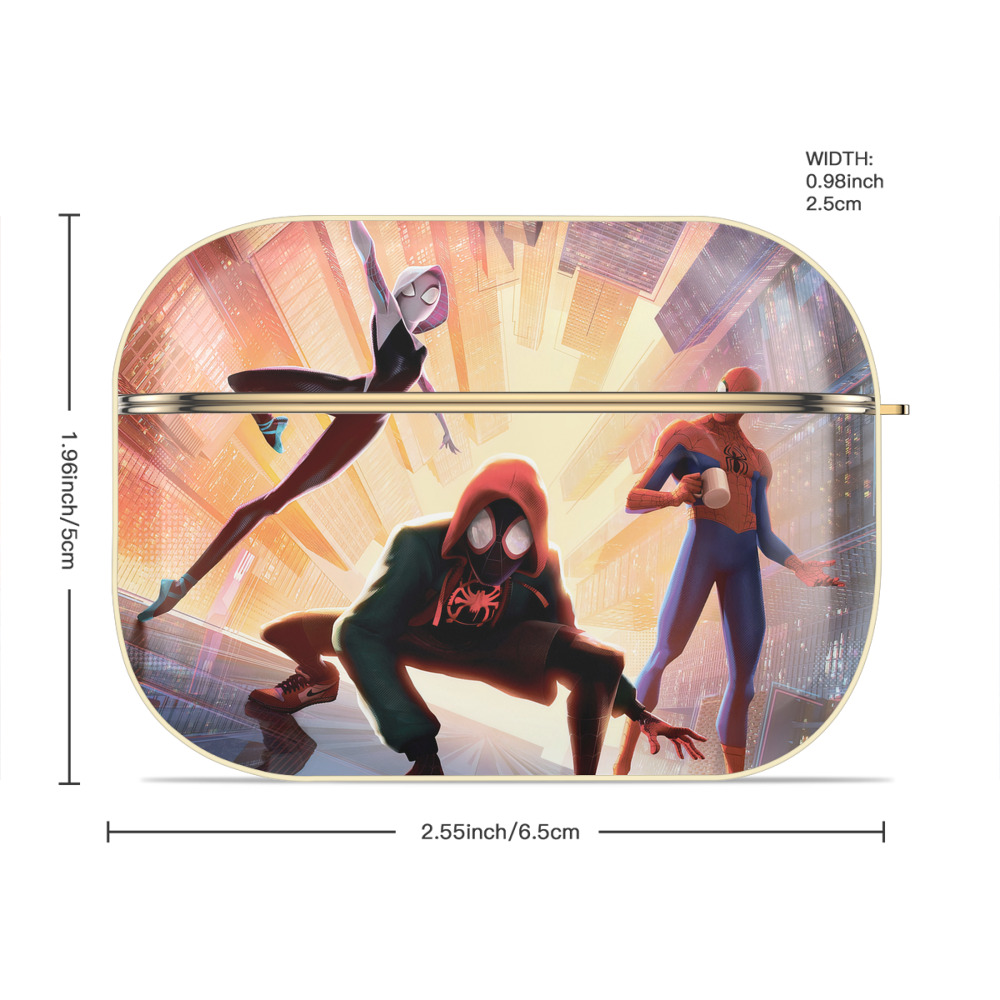 Spider Man スパイダーマン 【AirPods Pro用】ハードシェル保護ケース｜耐衝撃・防指紋・カラビナ付き商品仕様