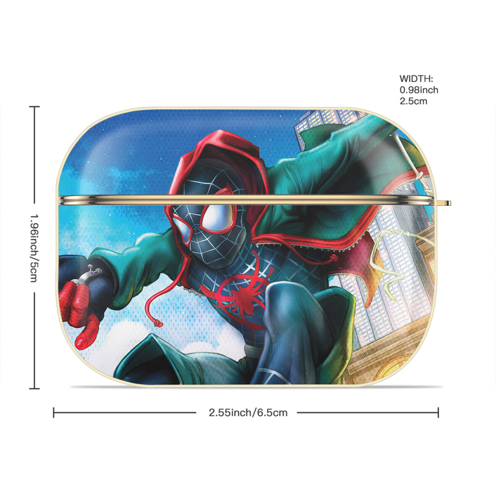 Spider Man スパイダーマン 【AirPods Pro用】ハードシェル保護ケース｜耐衝撃・防指紋・カラビナ付き商品仕様