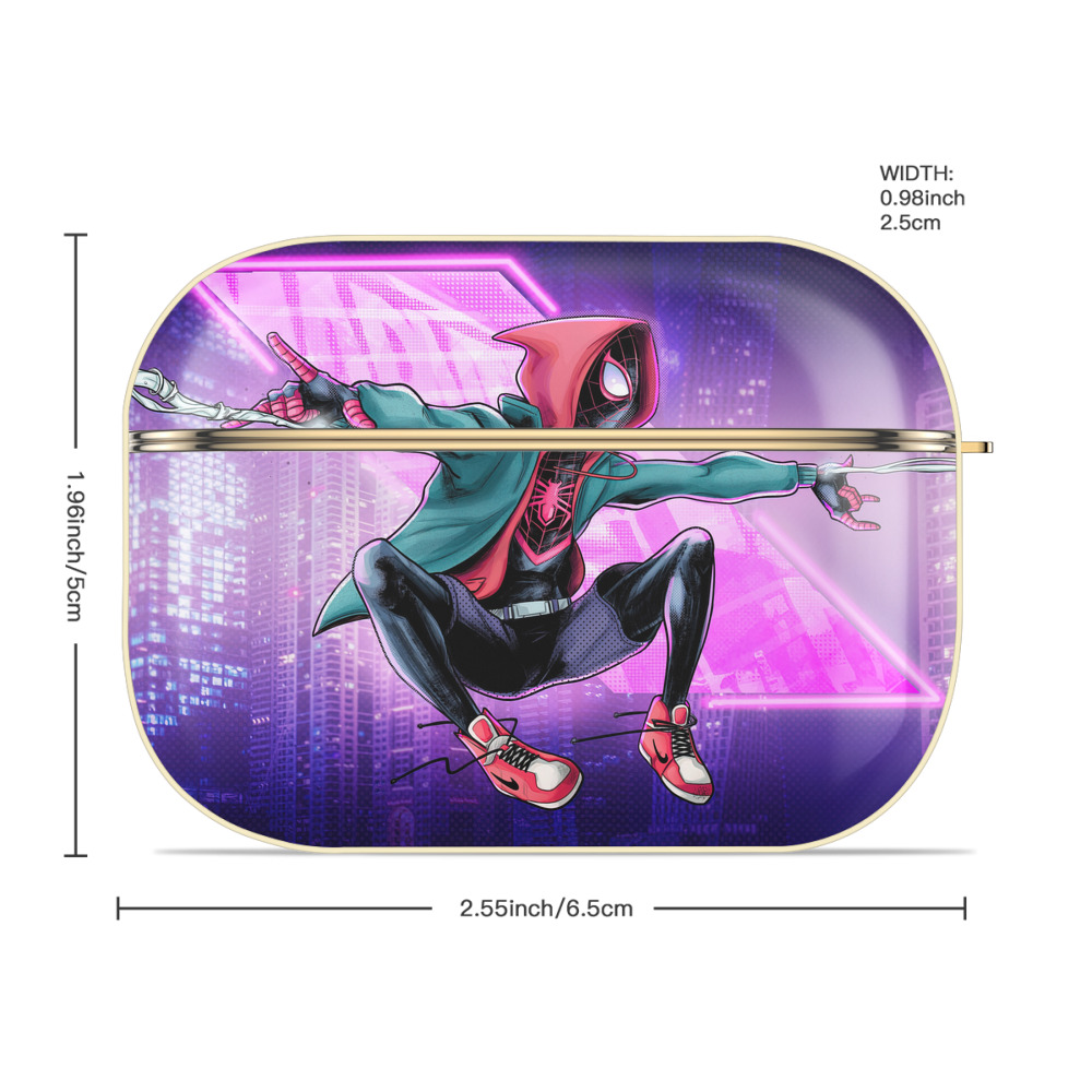 Spider Man スパイダーマン 【AirPods Pro用】ハードシェル保護ケース｜耐衝撃・防指紋・カラビナ付き商品仕様