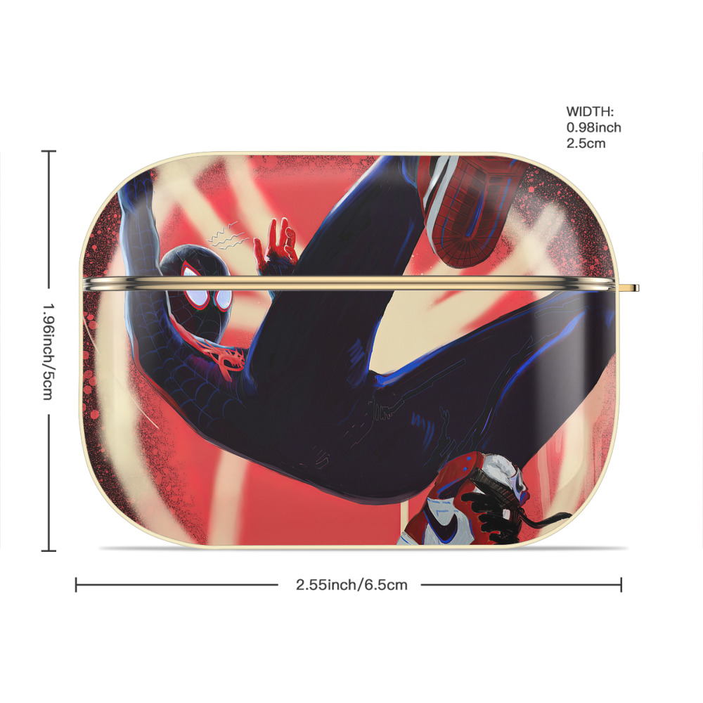 Spider Man スパイダーマン 【AirPods Pro用】ハードシェル保護ケース｜耐衝撃・防指紋・カラビナ付き商品仕様