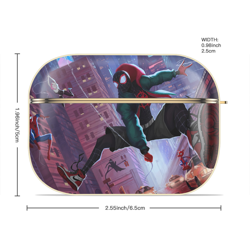 Spider Man スパイダーマン 【AirPods Pro用】ハードシェル保護ケース｜耐衝撃・防指紋・カラビナ付き商品仕様