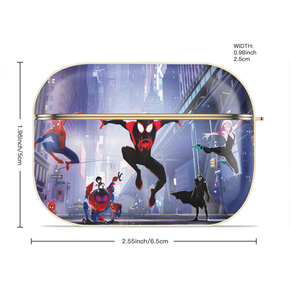 Spider Man スパイダーマン 【AirPods Pro用】ハードシェル保護ケース｜耐衝撃・防指紋・カラビナ付き商品仕様