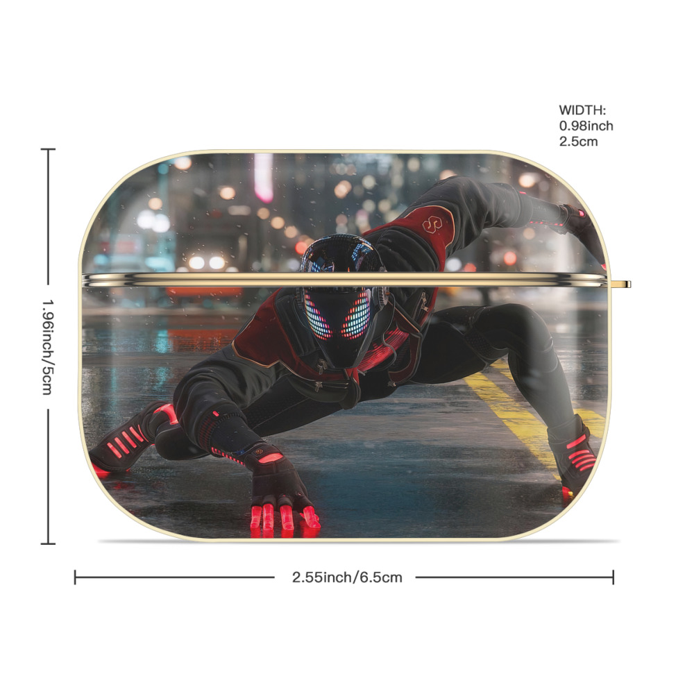 Spider Man スパイダーマン 【AirPods Pro用】ハードシェル保護ケース｜耐衝撃・防指紋・カラビナ付き商品仕様