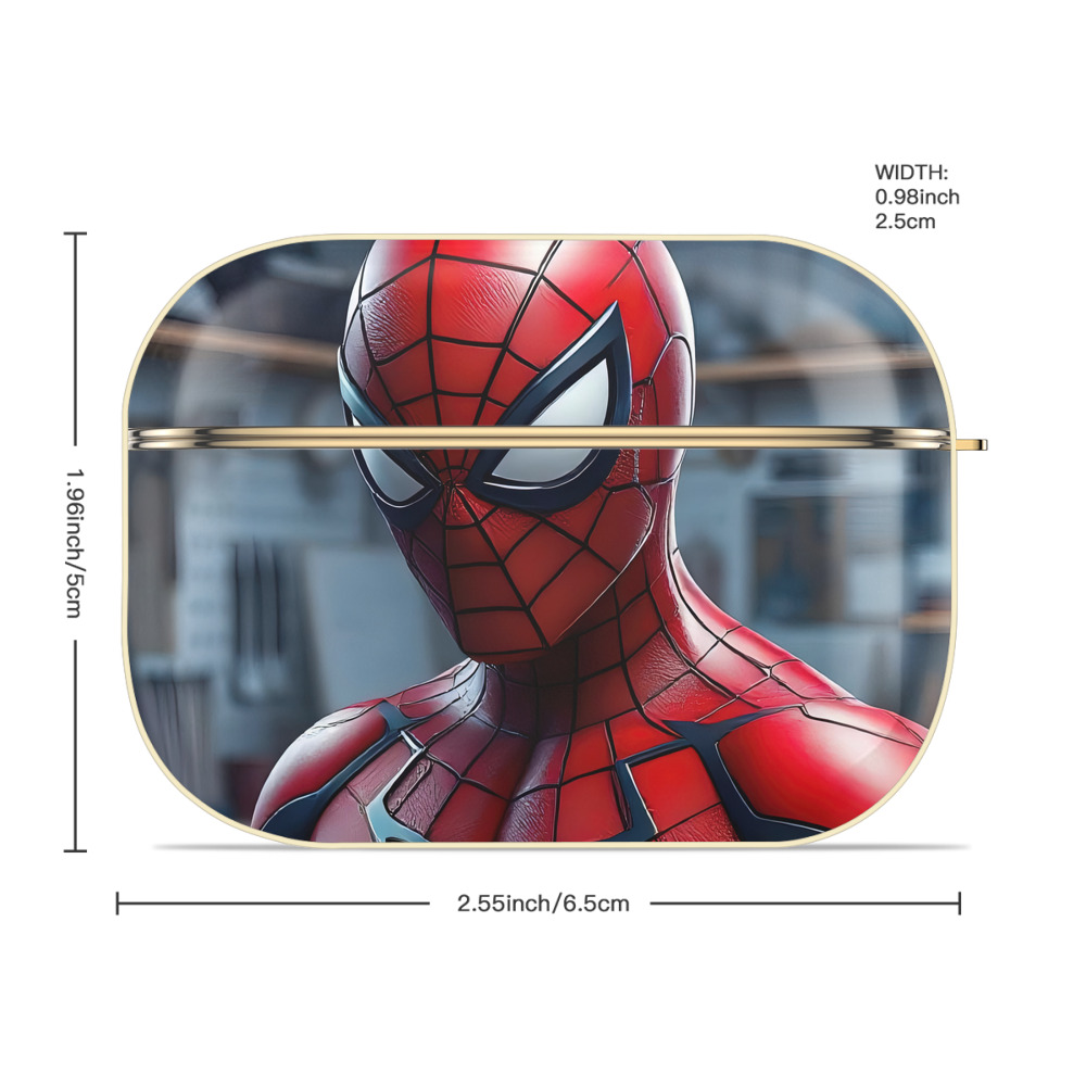 Spider Man スパイダーマン 【AirPods Pro用】ハードシェル保護ケース｜耐衝撃・防指紋・カラビナ付き商品仕様