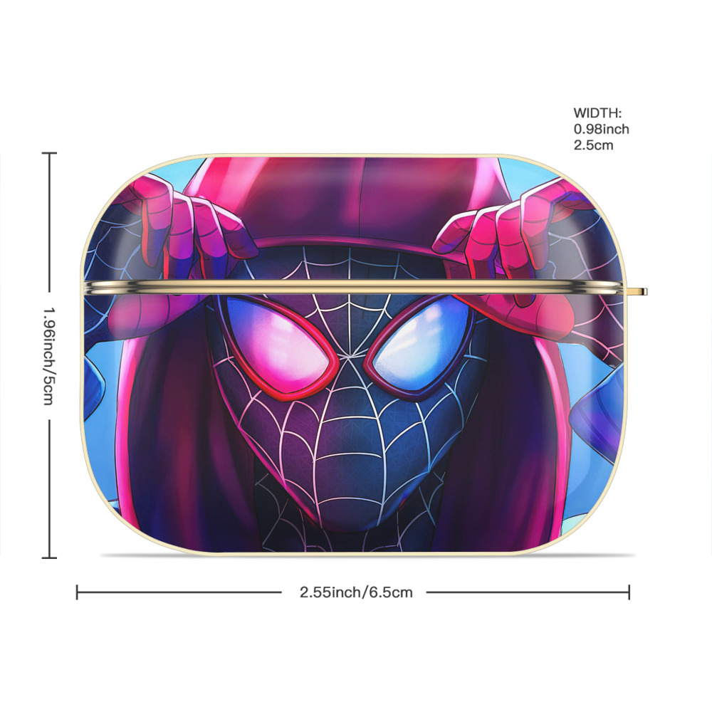 Spider Man スパイダーマン 【AirPods Pro用】ハードシェル保護ケース｜耐衝撃・防指紋・カラビナ付き商品仕様