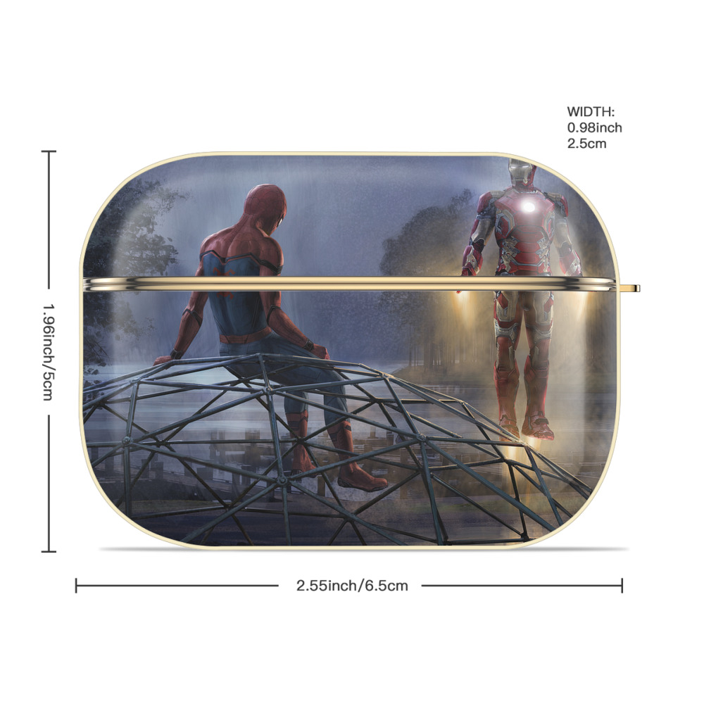 Spider Man スパイダーマン 【AirPods Pro用】ハードシェル保護ケース｜耐衝撃・防指紋・カラビナ付き商品仕様
