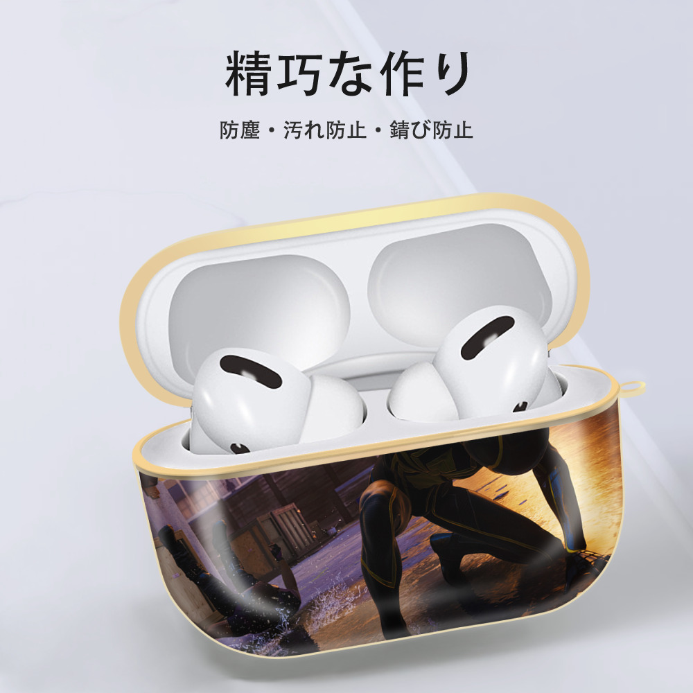 Spider Man スパイダーマン 【AirPods Pro用】ハードシェル保護ケース｜耐衝撃・防指紋・カラビナ付き商品仕様