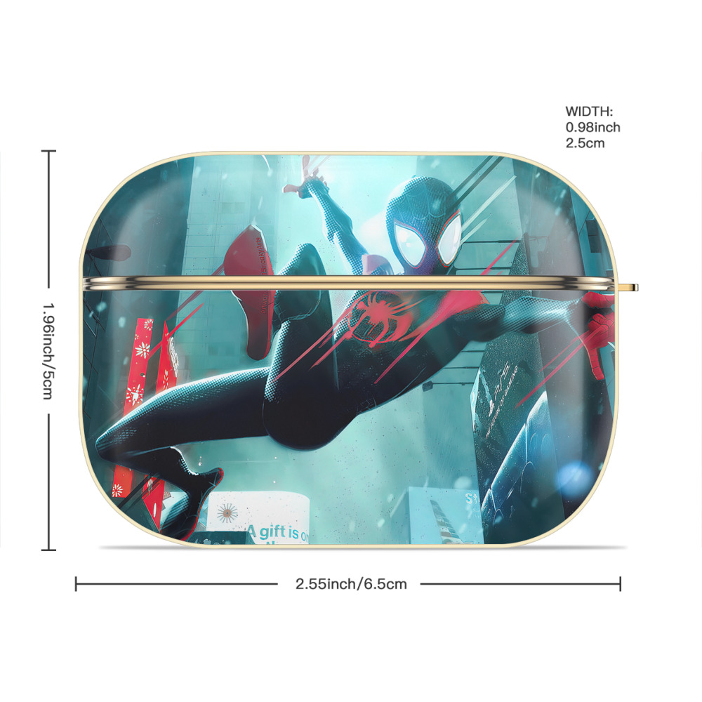 Spider Man スパイダーマン 【AirPods Pro用】ハードシェル保護ケース｜耐衝撃・防指紋・カラビナ付き商品仕様
