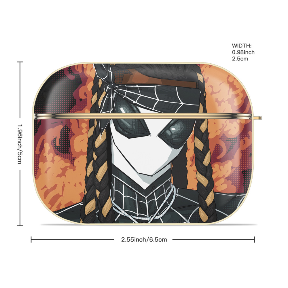 Spider Man スパイダーマン 【AirPods Pro用】ハードシェル保護ケース｜耐衝撃・防指紋・カラビナ付き商品仕様