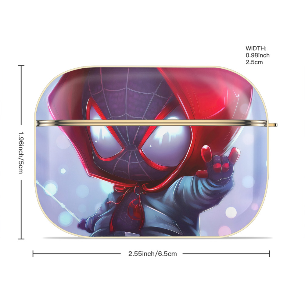 Spider Man スパイダーマン 【AirPods Pro用】ハードシェル保護ケース｜耐衝撃・防指紋・カラビナ付き商品仕様