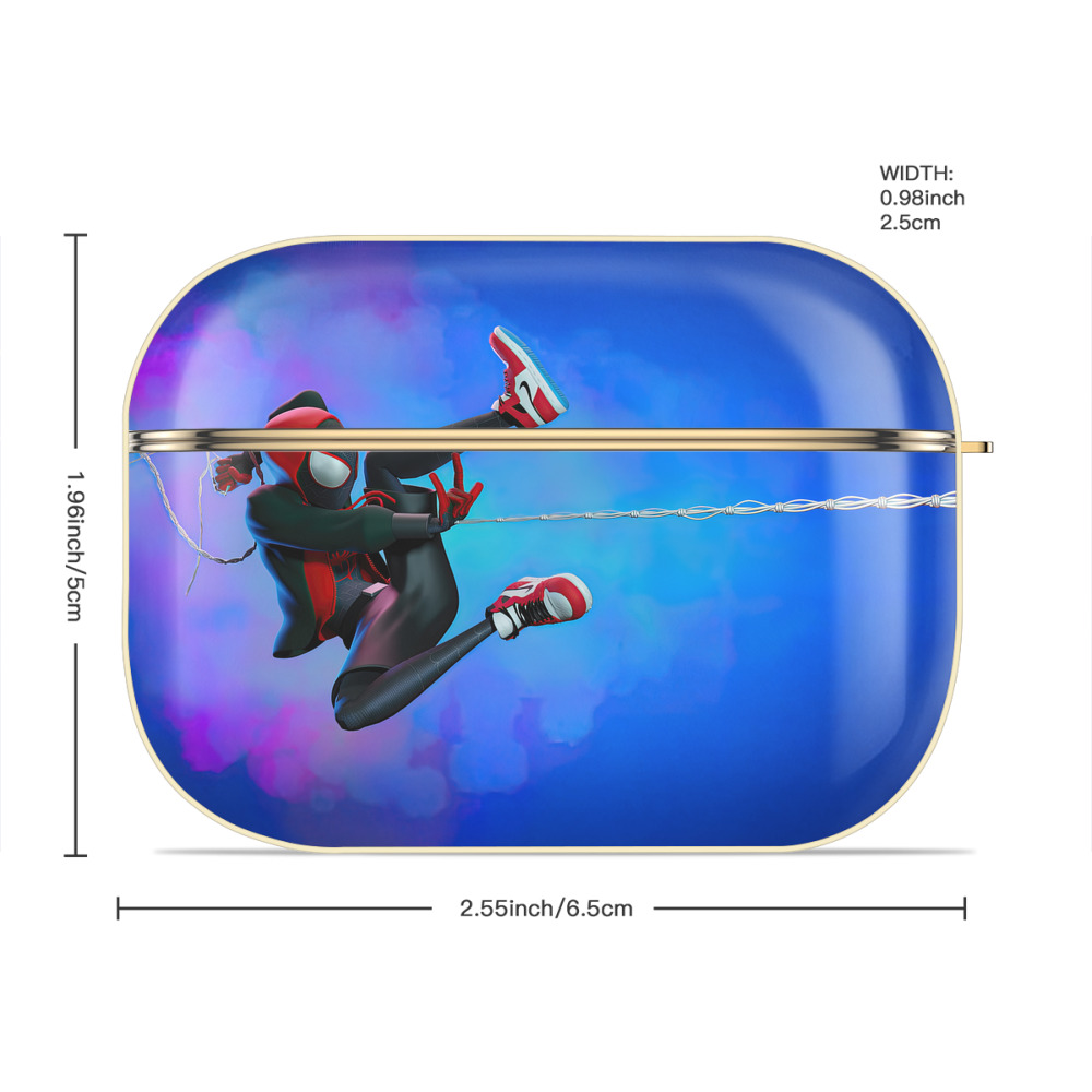 Spider Man スパイダーマン 【AirPods Pro用】ハードシェル保護ケース｜耐衝撃・防指紋・カラビナ付き商品仕様