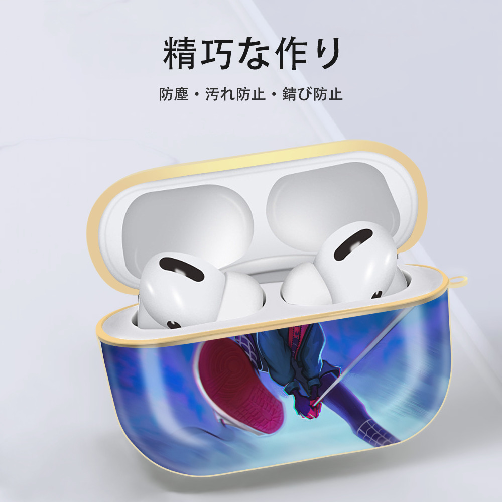 Spider Man スパイダーマン 【AirPods Pro用】ハードシェル保護ケース｜耐衝撃・防指紋・カラビナ付き商品仕様