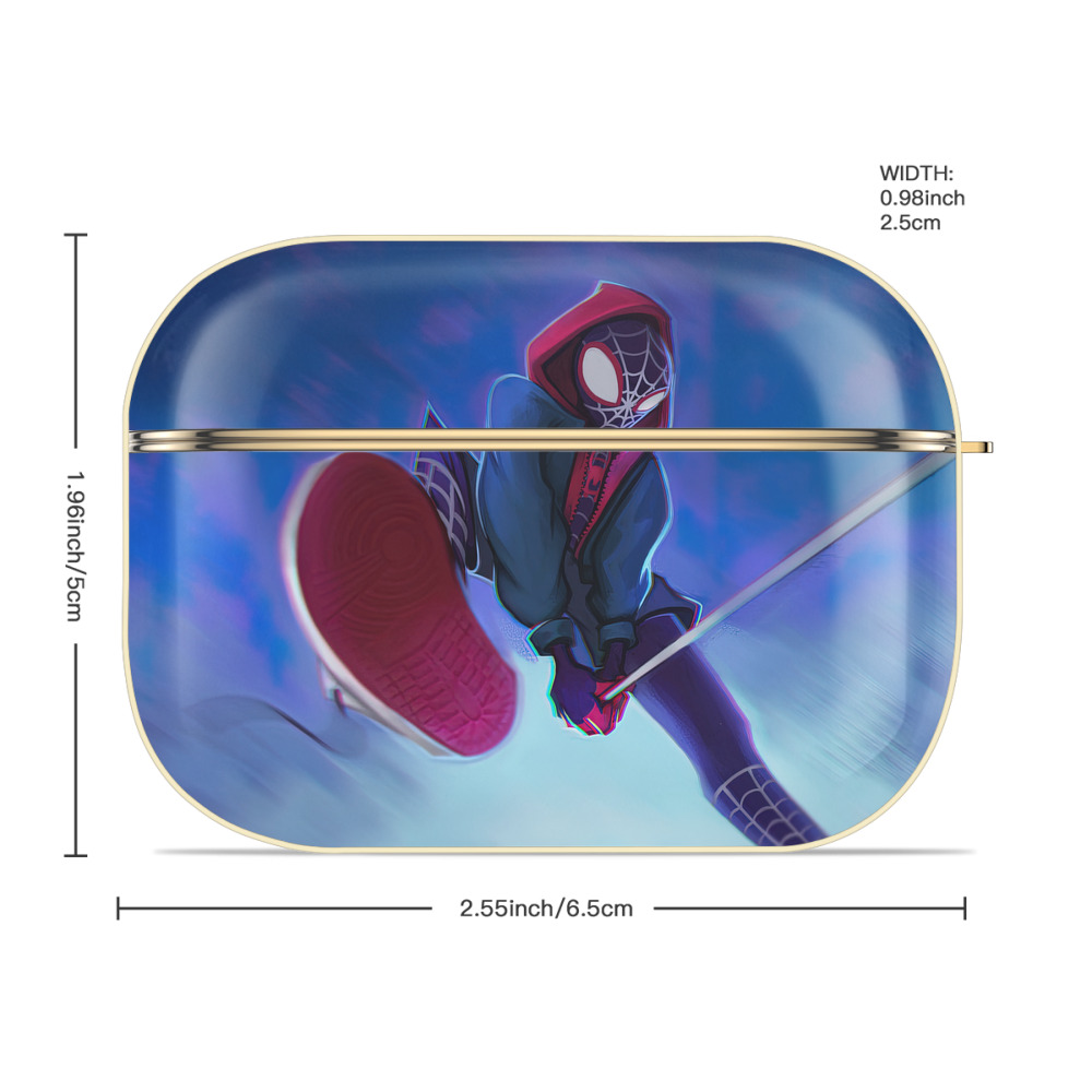 Spider Man スパイダーマン 【AirPods Pro用】ハードシェル保護ケース｜耐衝撃・防指紋・カラビナ付き商品仕様