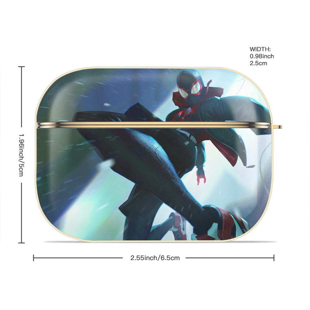 Spider Man スパイダーマン 【AirPods Pro用】ハードシェル保護ケース｜耐衝撃・防指紋・カラビナ付き商品仕様